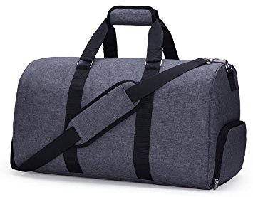 MIER Gym Duffel Bag for Men and Women with Shoe Compartment, Carry On Size, 20inches (Gray)