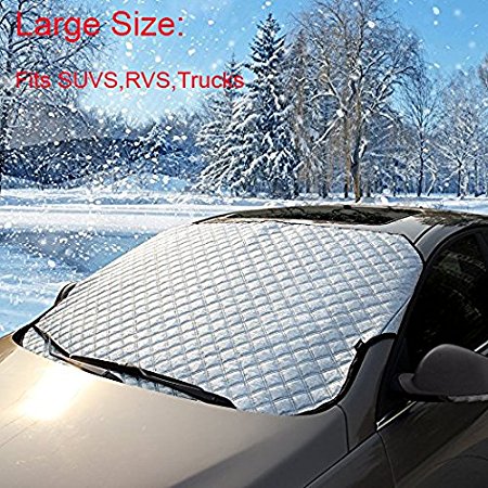 BESTTRENDY Car Windshield Snow Cover & Sun Shade Protector - Fits SUV, RV, Truck