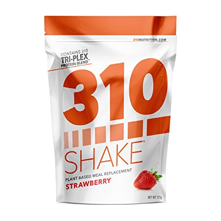 Strawberry Meal Replacement | 310 Shake Protein Powder is Gluten and Dairy free, Soy Protein and Sugar Free | Includes Free Recipe eBook | 28 Servings