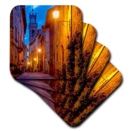 3dRose Danita Delimont - Cities - Italy, Tuscany, Pienza street - set of 4 Coasters - Soft (cst_277586_1)