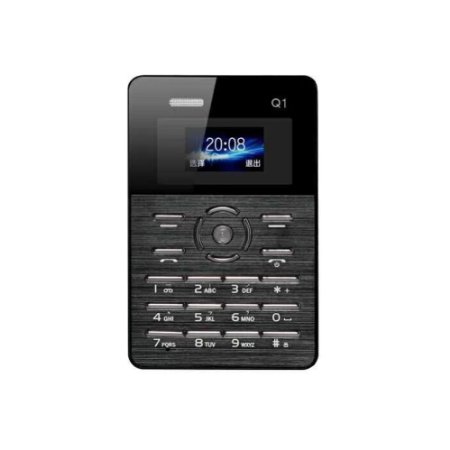 Ytesky Qmart Q1 Mini Pocket Card Phone GSM 4.0mm Ultra Thin 1.0 Inch Display Bluetooth Music Long Standby Basic Phone (Black)