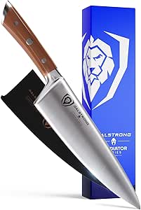 Dalstrong Chef Knife - 8 inch - Gladiator Series - Forged High Carbon German Steel - Orange ABS Handle - Full Tang Kitchen Knife - Cooking Knife - w/Sheath - Razor Sharp Chef's Knife - NSF Certified