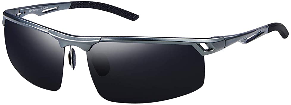 Duco Men's Sports Style Polarized Sunglasses Driver Glasses 8550 Gunmetal
