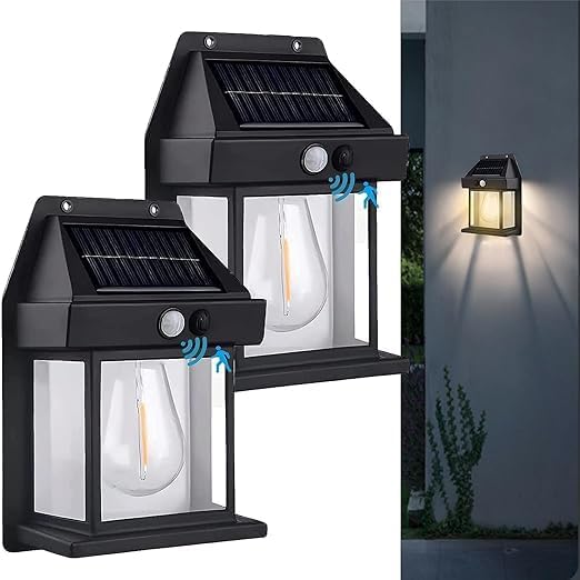 Solar-Wall-Lights-Outdoor,-Wireless-Dusk-to-Dawn-Porch-Lights-Fixture,-Solar-Wall-Lantern-with-3-Modes-&-Motion-Sensor,-Lighting-with-Clear-Panel2