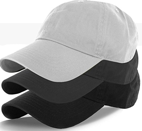 DealStock Plain 100% Cotton Hat Men Women Adjustable Baseball Cap (30+ Colors)