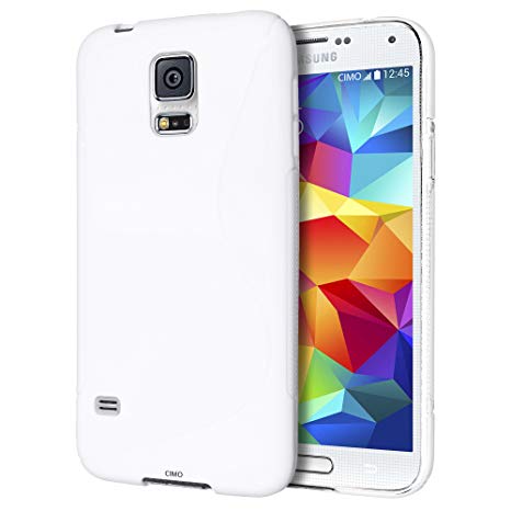 Cimo [FLEX GEL] Samsung Galaxy S5 Case Premium TPU Ultra Slim Fit Cover for Galaxy S5 / Galaxy SV / Galaxy S V (2014) - White