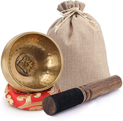 DomeStar Tibetan Singing Bowl Set 3 Inch Sound Bowl Meditation Bowl