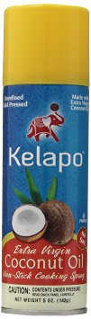 Kelapo Extra Virgin Coconut Oil, Cooking Spray, 5-Ounce Can