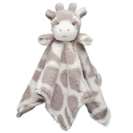 Elegant Baby Blankie Giraffe, Beige, 15"x15"