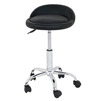 ZENY Adjustable Hydraulic Beauty Rolling Stool Chair for Office Salon Facial Medical Tattoo Drafting Stool w/Backrest