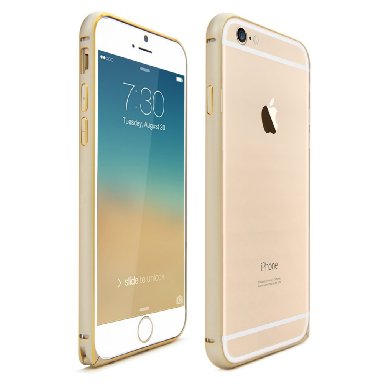 iPhone 6 6S Case Protective Case for iPhone 6 6S 47 Ultra Slim Fit Metal Aluminum Bumper Frame Case Cover GoldGold