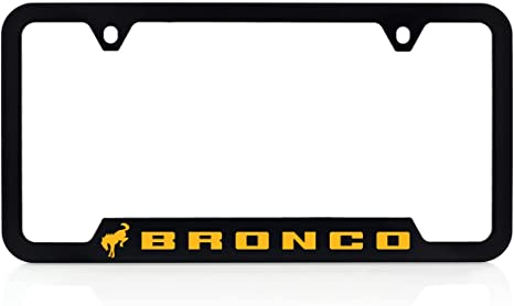 Ford Bronco UV Printed License Plate Frame - Orange