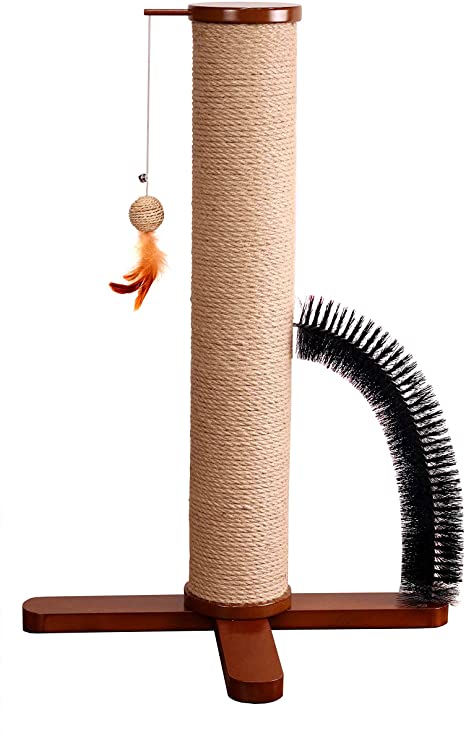 zoovilla TOY0112010800 Perfect 3-in-1 Scratcher Post, Brown