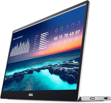 Dell P1424H 14 Inch Full HD (1920x1080) Portable Monitor, 60Hz, IPS, 6ms, 2x USB-C, 3 Year Warranty, Silver