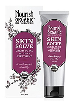 Nourish Organic Cream-To-Oil All-Over Treatment, Skin Solve, Sweet Orange & Rose Hip, 3 Ounce
