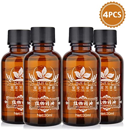 30ml Ginger Essential Oil, Natural Plant Anti Aging Essential Oil SPA Massage Oils, Perfect for Aromatherapy-4 Pack