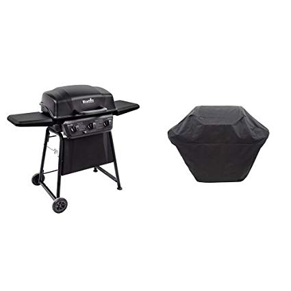 Char-Broil Classic 360 3-Burner Gas Grill with Char-Broil 3-4 Burner Large Rip-Stop Grill Cover