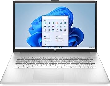 HP 2022 17.3" HD  Business Laptop, AMD Ryzen 5 5625U Processor, 16GB RAM, 512GB PCIe SSD, Fingerprint Reader, 720p HD Camera, Wi-Fi, HDMI, Win 11 Home, Silver, 32GB SnowBell USB Card (Renewed)