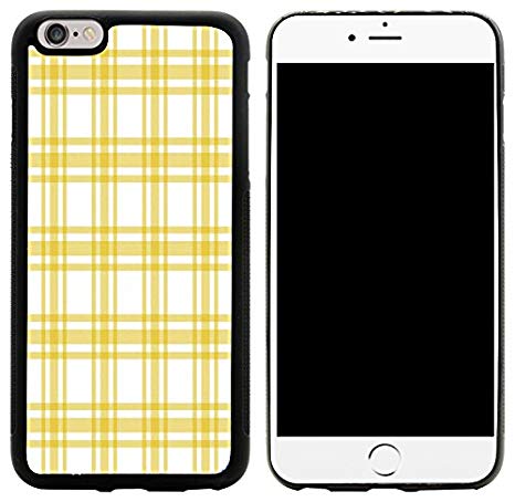 Rikki Knight Hybrid Case Cover for iPhone 6 Plus & 6s Plus - Yellow and White Plaid Design