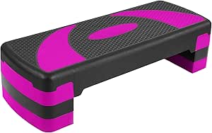 BalanceFrom 31-Inch Lightweight Portable Adjustable Height Workout Aerobic Stepper Step Platform Trainer with Raisers, Multiple Colors