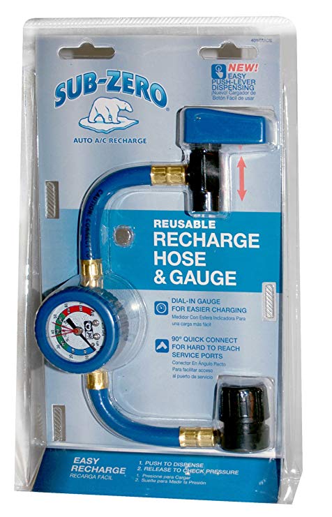 Sub-Zero Reusable Auto A/C Recharge Hose & Gauge, 401GMCS