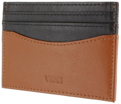 Viosi Mens Genuine Kingston Leather Slim Credit Card Holder Front Pocket Wallet with Gift Box