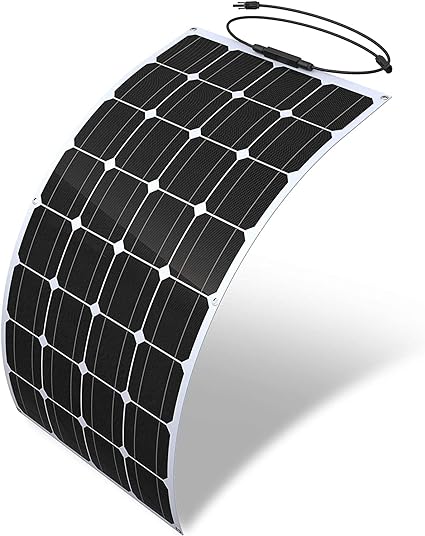 HIMINO 100 Watt Flexible Solar Panel Kit, 18 Volt Monocrystalline Semi-Flexible Bendable Mono Off-Grid Charger for Car, RV, Boat, Cell Phone & More (100W)