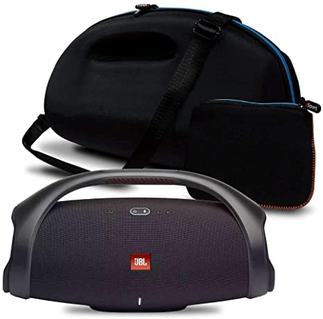 JBL Boombox 2 IPX7 Waterproof Portable Bluetooth Speaker Bundle with gSport Deluxe Travel Case and Accessory Pouch (Black)