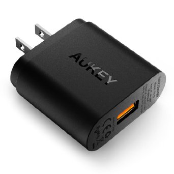 AUKEY USB Wall Charger with Quick Charge 3.0 for Galaxy S7/S6/Edge, Nexus 6P, LG G5 | Qualcomm Certified