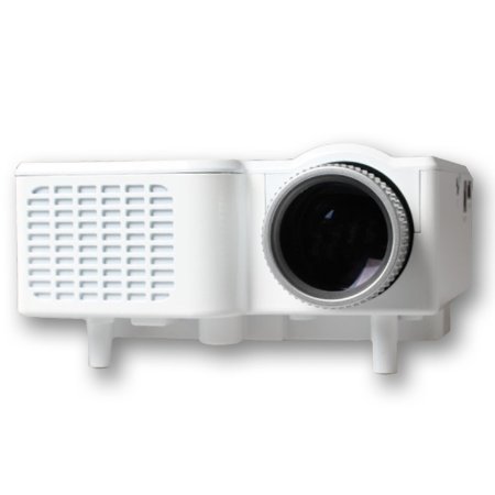 LELEC 60-inch Mini Portable Remote Control 320 * 240 Resolution LED Projector, White