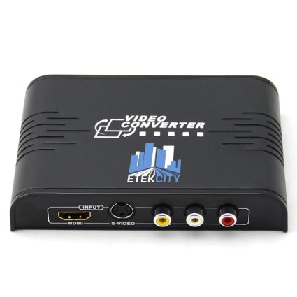 Etekcity® Composite 3 RCA video AV S-video CVBS to HDMI Converter,S-video R/L Audio to HDMI 720P / 1080P HD Upscaler DVD CD HDTV