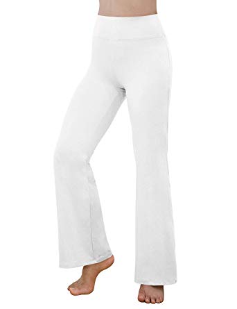 REETOYO Women's Power Flex Tummy Control Workout Yoga Boot Cut Flares Pants with Inner Pocket