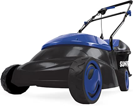 Sun Joe MJ401E-SJB Mow Joe 14" 12 Amp Electric Lawn Mower with Grass Bag, Dark Blue