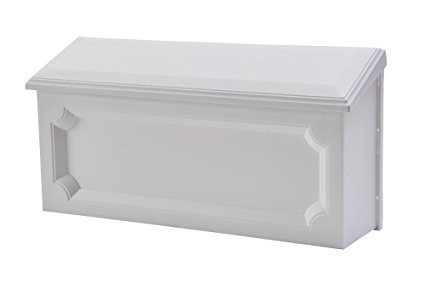Gibraltar Mailboxes Windsor Medium Capacity Rust-Proof Plastic White, Wall-Mount Mailbox, WMH00W04