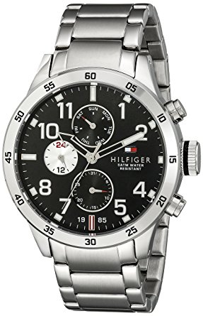 Tommy Hilfiger Men's 1791141 Cool Sport Analog Display Quartz Silver Watch