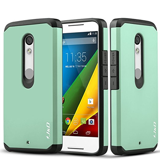 Moto Droid Maxx 2 Case, J&D [ArmorBox] Moto Droid Maxx 2 Case [Heavy Duty] Hybrid Shock Proof Fully Protective Case for Moto Droid Maxx 2 (Verizon) (Mint)