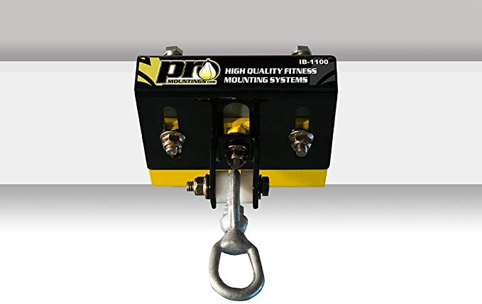 PRO Mountings - I Beam Heavy Bag & Punching Bag Mount (IB-1100) | Adjustable Between 4" to 6" I Beams | Professional Grade Steel Bag Hanger with Steel Mounting Hardware | Home & Commercial Gym Ready