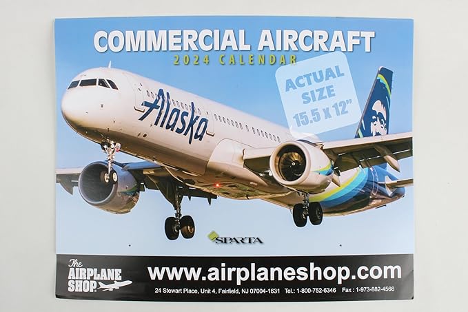 Sparta 2024 Commercial Airline Calendar Airplane Shop