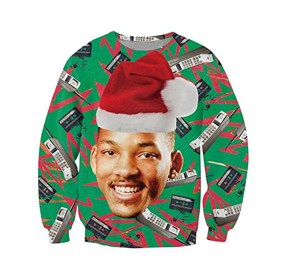 KSJK Unisex Funny Print Ugly Christmas Sweater Jumper