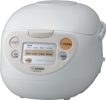 Zojirushi NS-WXC10 Micom Rice Cooker and Warmer, 5.5 Cups, 1.0-Liter