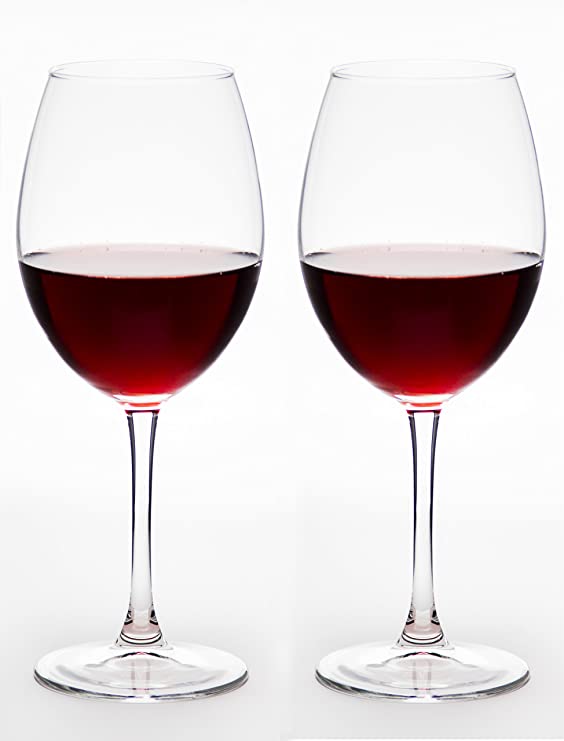 Red Co. All-Purpose Premium Stemmed Wine Glasses, 20 Ounces, Set of 2