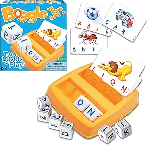 Winning Moves Boggle Jr, The Original Grow-with-Me Alphabet Learning Game Games USA, Word and Picture Recognition Learning Game for Kids Ages 3