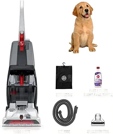 Hoover Dual Spin Pet Plus Carpet Machine, Upright Shampooer Paws & Claws FAST DRY