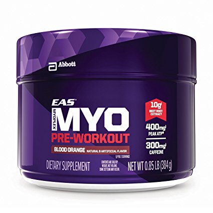 EAS Myoplex Pre-Workout Powder, Blood Orange, 12 Ounce