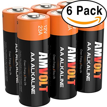 6 Pack of A23 Battery 12V [Ultra Power] Alkaline 12 Volt Batteries for Garage Doors Opener - Keyless Entry - Doorbells and Alarm Car Remote - MN21 GP23AE Best Industrial Battery
