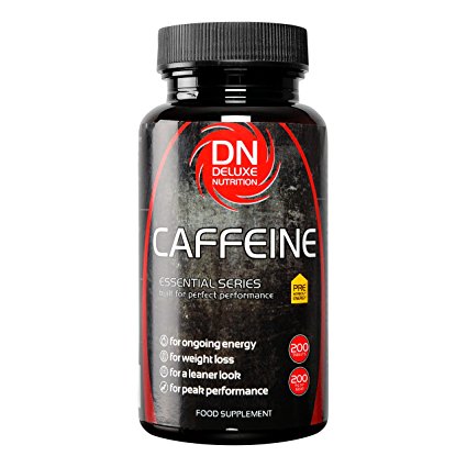 Deluxe Nutrition Caffeine 200mg Tablets Tub - Pack of 200