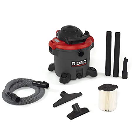 RIDGID 50323 1200RV Wet Dry Vacuum, 12-Gallon Shop Vacuum with 5.0 Peak HP Motor, Casters, Pro Hose, Drain, Blower Port, Accessory Storage