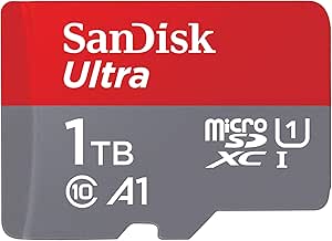 SanDisk 1TB Ultra microSDXC Card   SD Adapter up to 150 MB/s with A1 App Performance, UHS-I, Class 10, U1, Black (SDSQUAC-1T00-GN6MA)