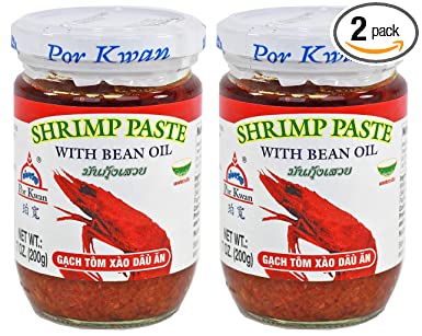 Por Kwan Shrimp Paste with Bean Oil (7oz x 2 jars)