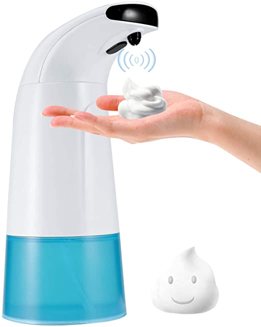 vplus Automatic Soap Dispenser, Foam Soap Dispenser Touchless Soap Dispenser with with 2 Levels Dispensing Volume Suitable for Kitchen/Bathroom/Hotel/Hospital (300ml/10.2oz)